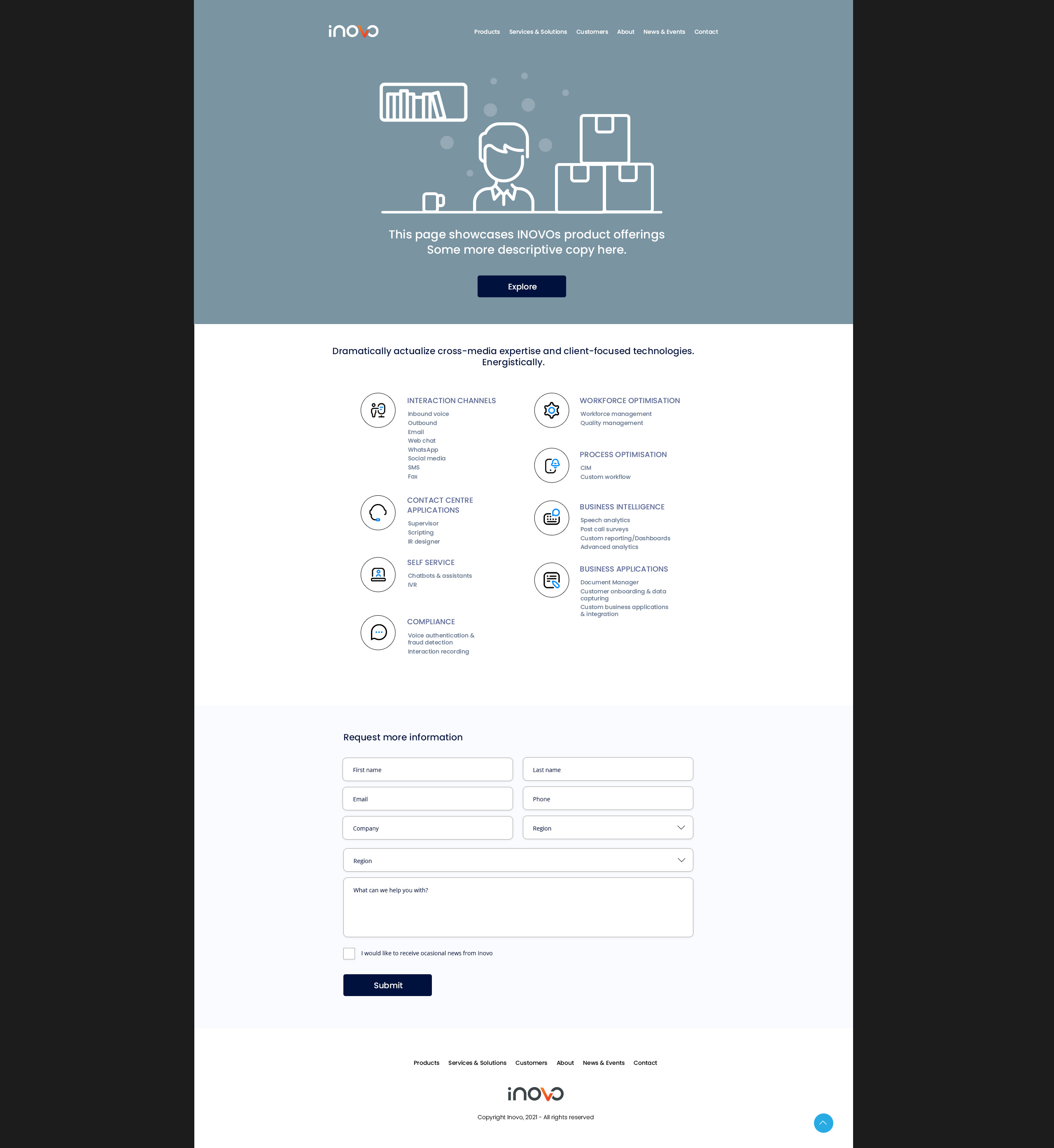 iNOVO 2021 — Products listing